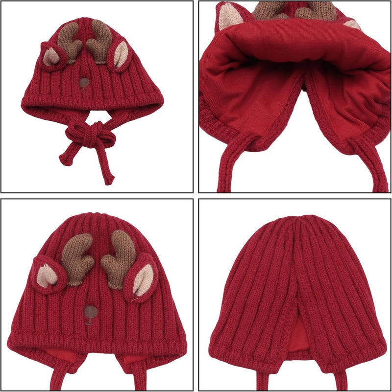 MINGSEECESS Kids Knitted Beanie Hat Cute Frog Cartoon Winter Warmer Cap with Big Eyes for Baby Boys Girls - Image 5